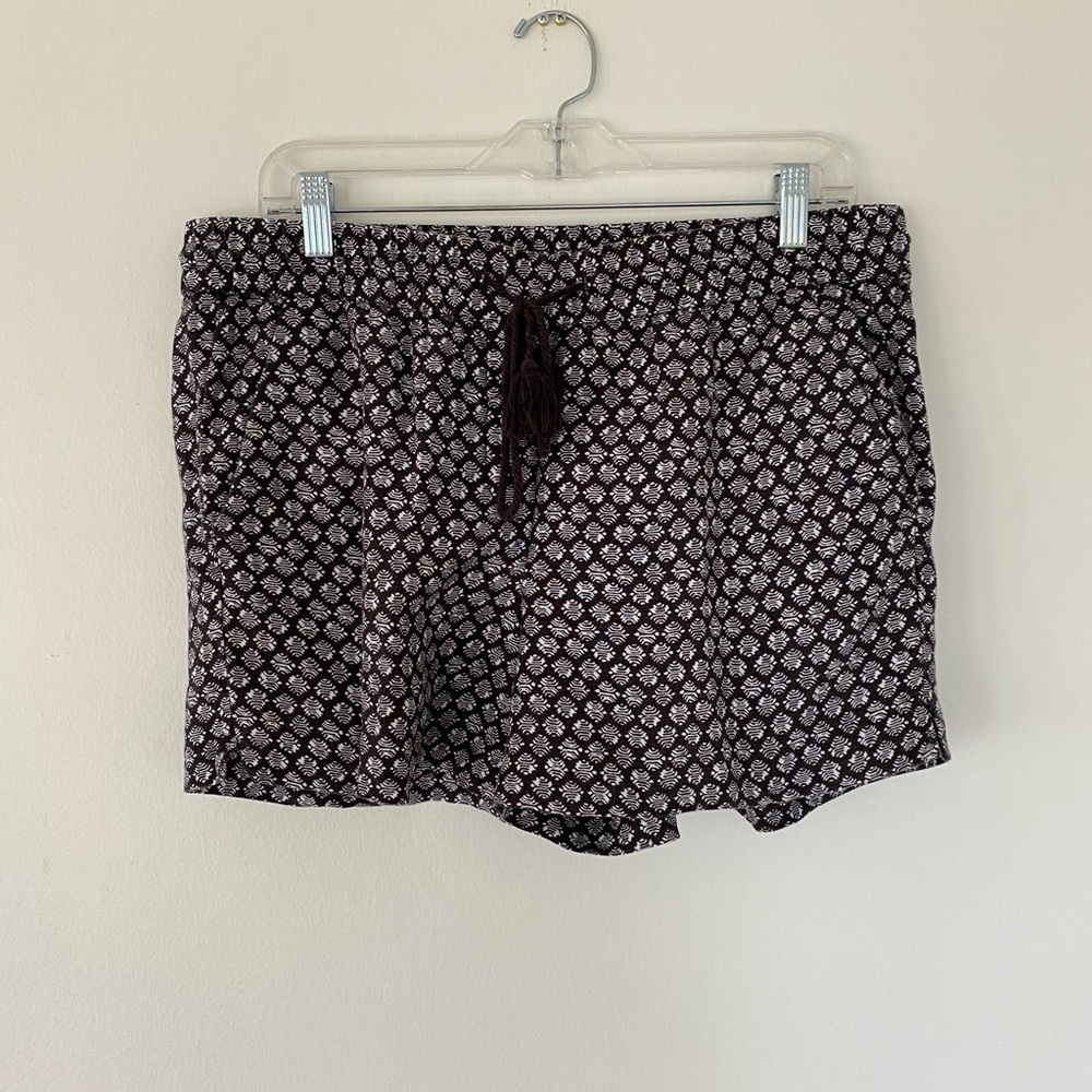 Black and white shorts